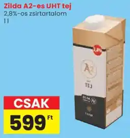 Spar Zilda A2-es UHT tej 2,8%-os ajánlat