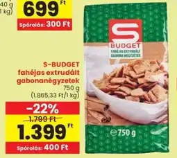 Spar S-BUDGET fahéjas extrudált gabonanégyzetek ajánlat