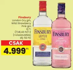 Spar Finsbury London Dry gin, Wild Strawberry Pink gin ajánlat