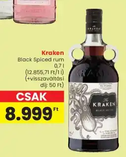 Spar Kraken Black Spiced rum ajánlat