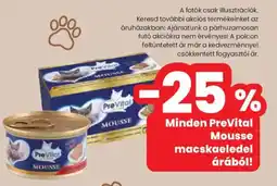 Spar Minden PreVital Mousse macskaeledel ajánlat