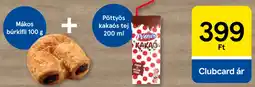 Tesco Mákos búrkifli + Pöttyös kakaós tej ajánlat