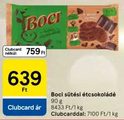 Tesco Boci sütési étcsokoládé ajánlat