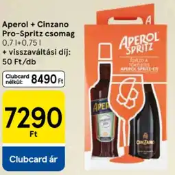 Tesco Aperol + Cinzano Pro-Spritz ajánlat