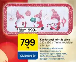 Tesco Karácsonyi mintás tálca ajánlat