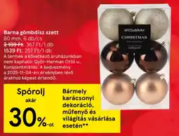 Tesco Bármely karácsonyi dekoráció, műfenyő és világítás vásárlása esetén ajánlat