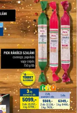 Metro Pick rákóczi szalámi ajánlat