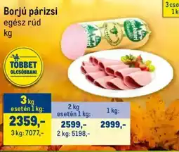 Metro Wiesbauer Borjú párizsi ajánlat