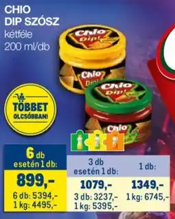 Metro Chio Dip szósz ajánlat