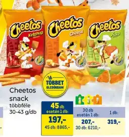 Metro Cheetos snack ajánlat