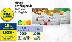 Metro Omnia kávékapszula ajánlat