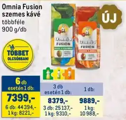 Metro Omnia Fusion szemes kávé ajánlat