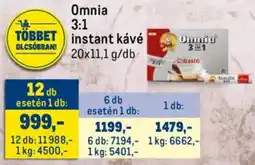 Metro Omnia 3:1 instant kávé ajánlat