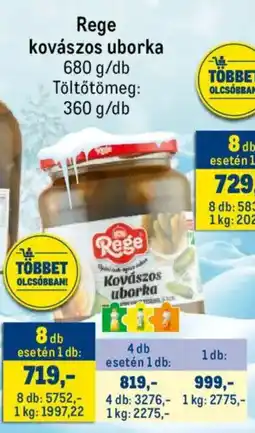 Metro Rege kovászos uborka ajánlat