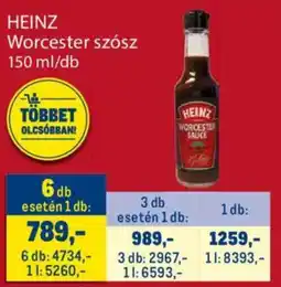 Metro HEINZ Worcester szósz ajánlat