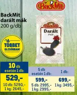 Metro BackMit darált mák ajánlat
