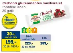 Metro Cerbona gluténmentes müzliszelet ajánlat