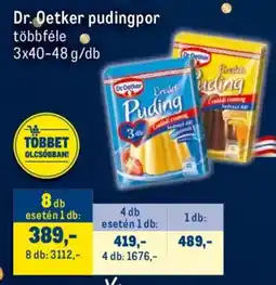 Metro Dr. Oetker pudingpor ajánlat
