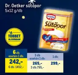 Metro Dr. Oetker sütőpor ajánlat