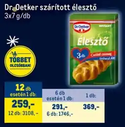 Metro Dr. Oetker szárított élesztő ajánlat