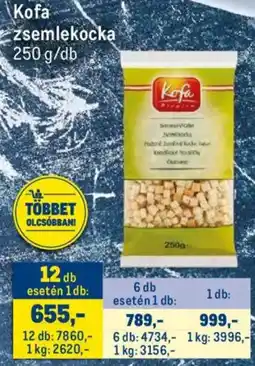Metro Kofa zsemlekocka ajánlat