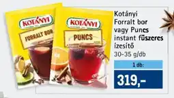 Metro Kotányi Forralt bor, Puncs instant fűszeres ízesítő ajánlat