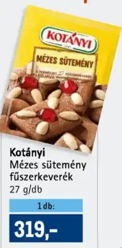 Metro Kotányi Mézes sütemény fűszerkeverék ajánlat