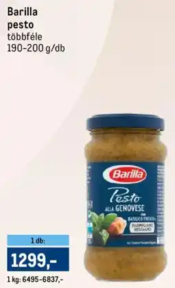 Metro Barilla pesto ajánlat
