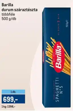 Metro Barilla durum száraztészta ajánlat
