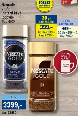 Metro Nescafé valódi instant kávé ajánlat