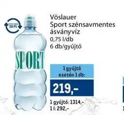 Metro Vöslauer Sport szénsavmentes ásványvíz ajánlat