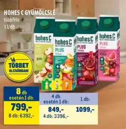 Metro Hohes C gyümölcslé ajánlat