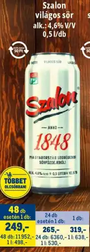 Metro Szalon világos sör ajánlat