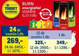 Metro BURN energiaital ajánlat