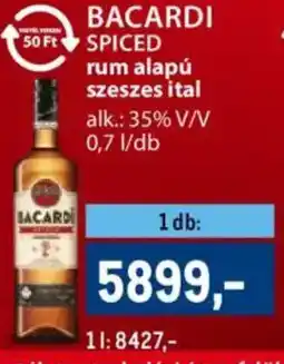 Metro BACARDI SPICED rum alapú szeszes ital ajánlat