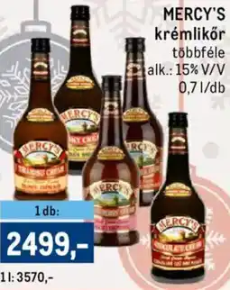 Metro MERCY'S krémlikőr ajánlat