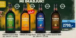 Metro VÁRDA keserű likőr, Orange Dark, Szilva, Coffee keserű likőr ajánlat
