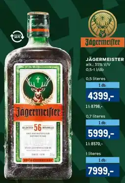 Metro Jägermeister ajánlat