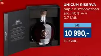 Metro Unicum riserva ajánlat