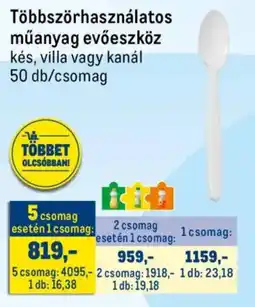 Metro Többszörhasználatos műanyag evőeszköz ajánlat