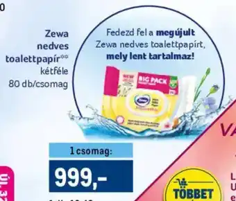 Metro Zewa nedves toalettpapír ajánlat