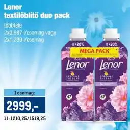 Metro Lenor textilöblítő duo pack ajánlat
