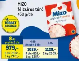 Metro MIZO félzsíros túró ajánlat