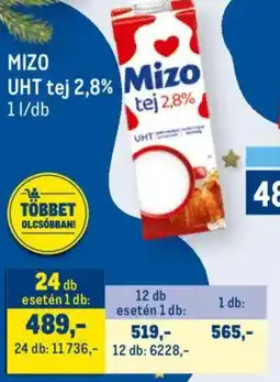 Metro MIZO UHT tej 2,8% ajánlat