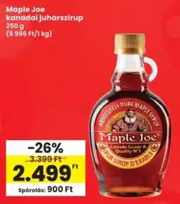 Interspar Maple Joe kanadai juharszirup ajánlat