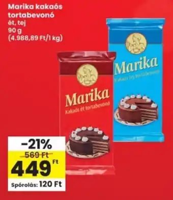 Interspar Marika kakaós tortabevonó ajánlat