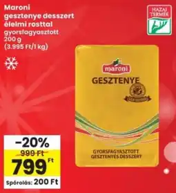 Interspar Maroni gesztenye desszert élelmi rosttal ajánlat