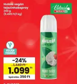 Interspar Hulala vegán tejszínhabspray ajánlat