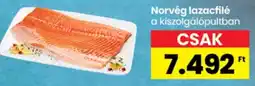 Interspar Norvég lazacfilé a kiszolgálópultban ajánlat