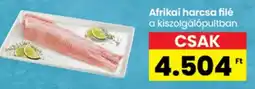 Interspar Afrikai harcsa filé a kiszolgálópultban ajánlat